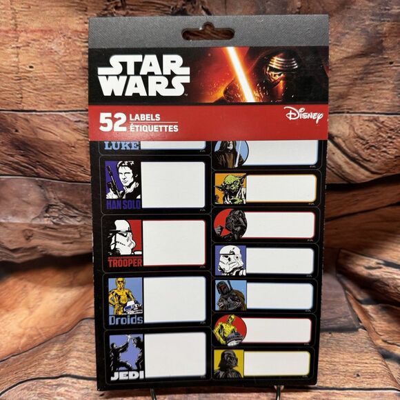 Star Wars Labels Etiquettes Set Various Characters Disney Address Gift Stickers - Picture 1 of 6